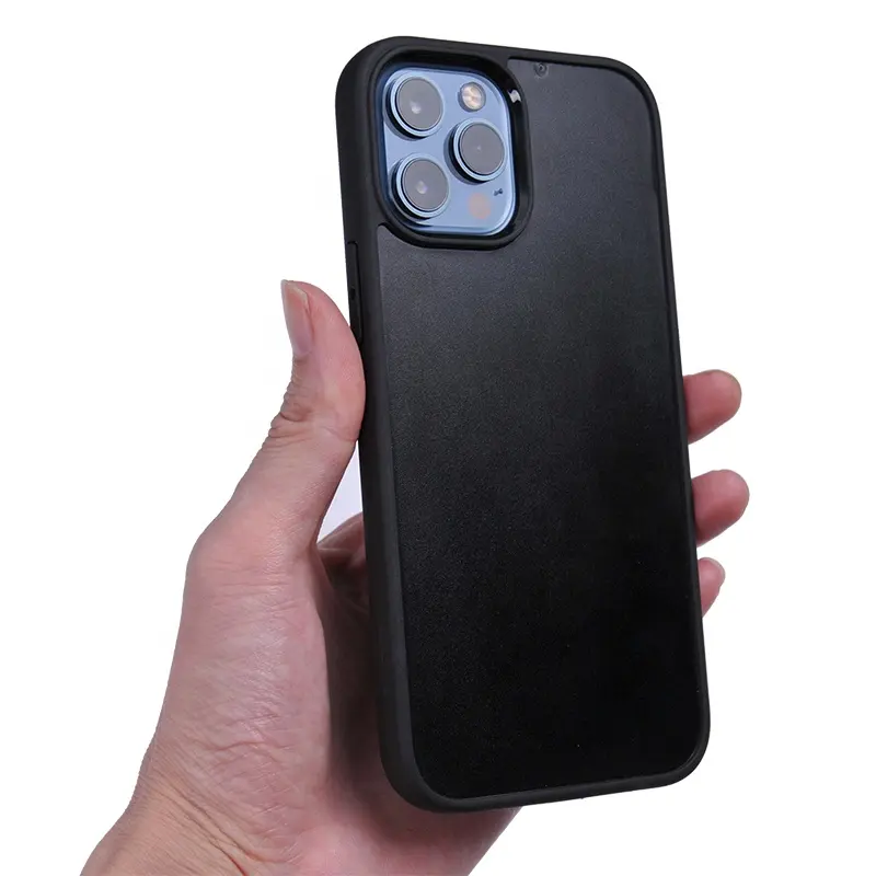 Hydrid Pc Tpu Casing Kosong untuk Iphone 14 Groove Inlay Kulit untuk Coque Funda untuk Iphone 12 13 Pro Max Penutup Telepon