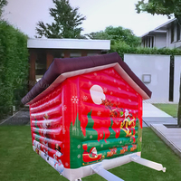 Décorations de Noël de haute qualité pour l'extérieur, grotte gonflable du Père Noël, maison gonflable de Noël, tente de Noël gonflable