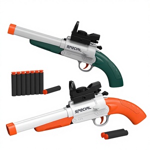 S686 Lanciatore di Proiettili Morbidi a Doppio Tubo, Pistola Giocattolo in Plastica a Due Colpi con Tubo Corto per Bambini - Product Image 1