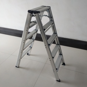 Échelle pliante <span class=keywords><strong>Vitavia</strong></span> en acier inoxydable à 3 marches, hauteur 1,5 m, capacité de charge 100 kg, portable, pour réparation industrielle extérieure - Product Image 6