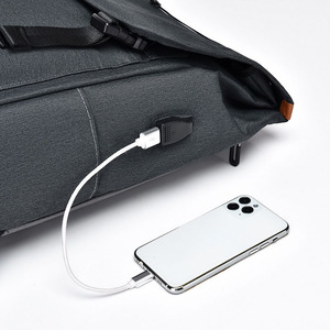 Sac à dos de sport décontracté personnalisé pour homme, sac à dos de voyage d'affaires avec chargement USB, sac à dos imperméable pour ordinateur portable - Product Image 4