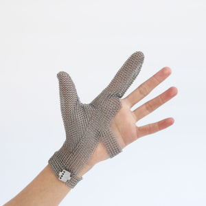Gant en maille d'acier inoxydable haute durabilité, anti-coupure, pour la découpe de viande et l'utilisation en abattoir - Product Image 2