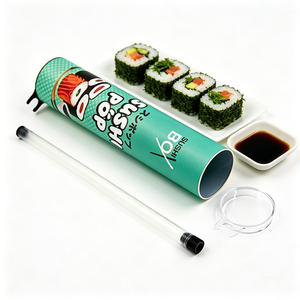 Tube <span class=keywords><strong>à</strong></span> <span class=keywords><strong>sushi</strong></span> personnalisé avec logo pour la restauration, tube en papier de qualité alimentaire, boîte cylindrique pour l'emballage de <span class=keywords><strong>sushi</strong></span>, vente en gros - Product Image 2