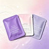 Pochette scellée sur trois côtés avec logo personnalisé pour échantillons de shampoing et produits capillaires liquides, sachet anti-humidité avec encoche de déchirement