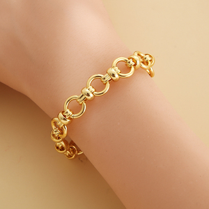 Bộ trang sức vòng tay dây chuyền mạ vàng 18K đồng mới năm <span class=keywords><strong>2025</strong></span>, tự làm charm - Product Image 2