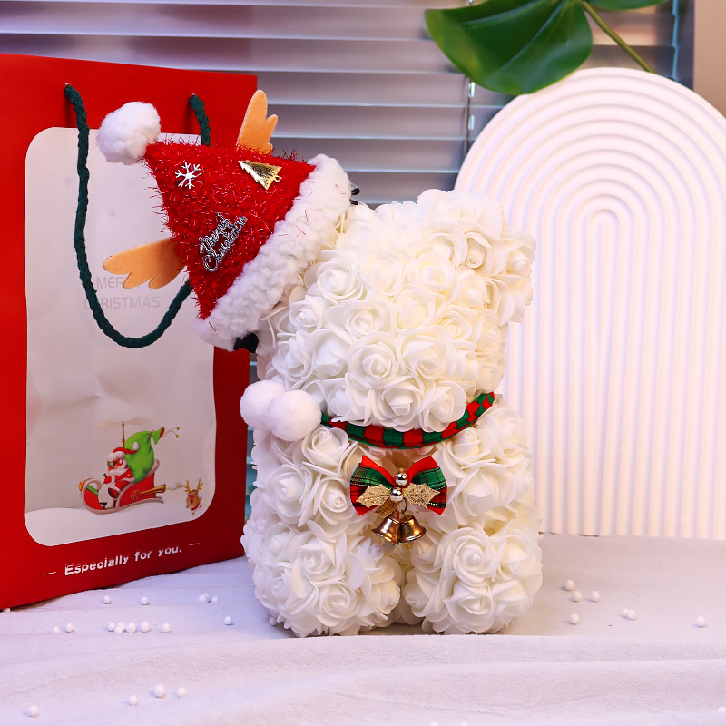 [Hat Style] 25cm white +Christmas tote bag+warm lamp