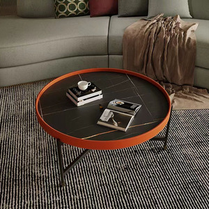 kleines rundes tischset möbel wohnzimmer sofa beistelltisch kundenspezifische farbe marmor stein moderne luxus couchtische ecktische - Product Image 4