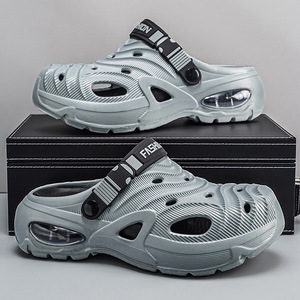 Sandalias para hombre, zuecos de verano con recortes huecos para hombre, zapatos de plataforma con cojín antideslizantes para caminar a diario, adecuados para salidas familiares - Product Image 3