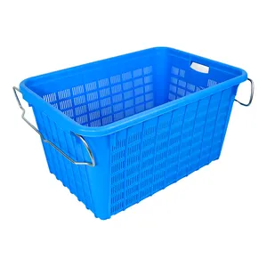 Vegetable Fruit Nestable Basket Plastic Turnover Basket With Mesh Nest Stack Ventilated Basket