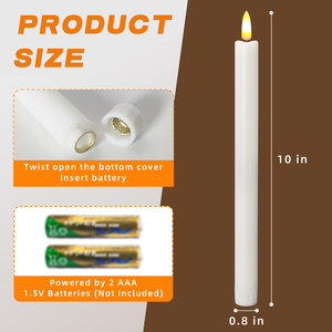 New Battery Operated 3D LED Candle Swing nhấp nháy số lượng lớn Flameless nến cho Nhà thờ giáng sinh LED Candle Light - Product Image 6