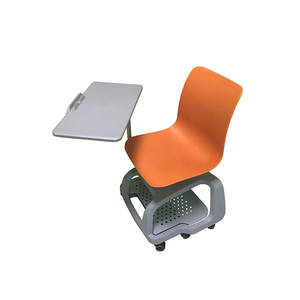 Cubierta de plástico <span class=keywords><strong>aula</strong></span> estudiante plegable estudio formación silla con la escritura Pad Tablet brazo - Product Image 3