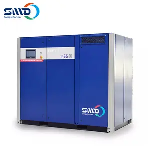 high pressure electric gas 55kw Two-stage Oil-free screw air compressor