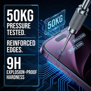 ฟิล์มกระจกนิรภัย OEM KK9 สำหรับ iPhone 18/18Pro/18 Pro Max รุ่นใหม่ ความแข็ง 9H+ ป้องกันการกระแทก ฟิล์มใส - Product Image 4