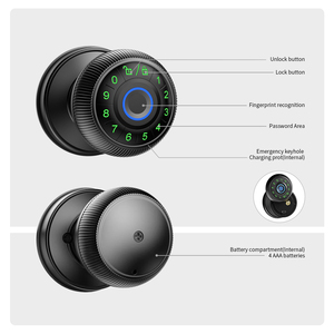 Tuya TTLock Smart <strong>Door</strong> Lock Biometric Fingerprint Deadbolt American Standard Keyless Entry <strong>Knob</strong> for Bedroom Airbnb Office Home - Product Image 4