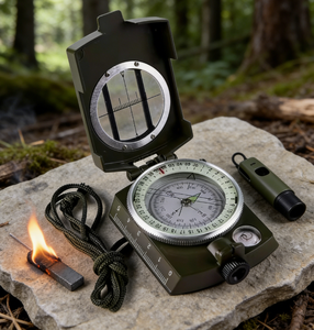 Brújula Táctica con Cordón para Aventuras, Emergencias, Kit de Supervivencia, Orientación y Preparación - Product Image 1