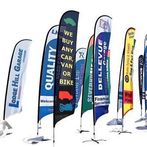 High Quality 100% Polyester White Any Logo Any Design Feather <b>Flags</b> Digital Printed Single or Double Sided for Advertising - Product Image 3