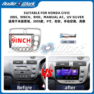 เครื่องเล่นนำทาง GPS DVD ขนาด 9 นิ้ว สำหรับรถยนต์ฮอนด้า ซีวิค ปี 2005 พวงมาลัยขวา พร้อมกรอบวิทยุในรถยนต์ - Product Image 2