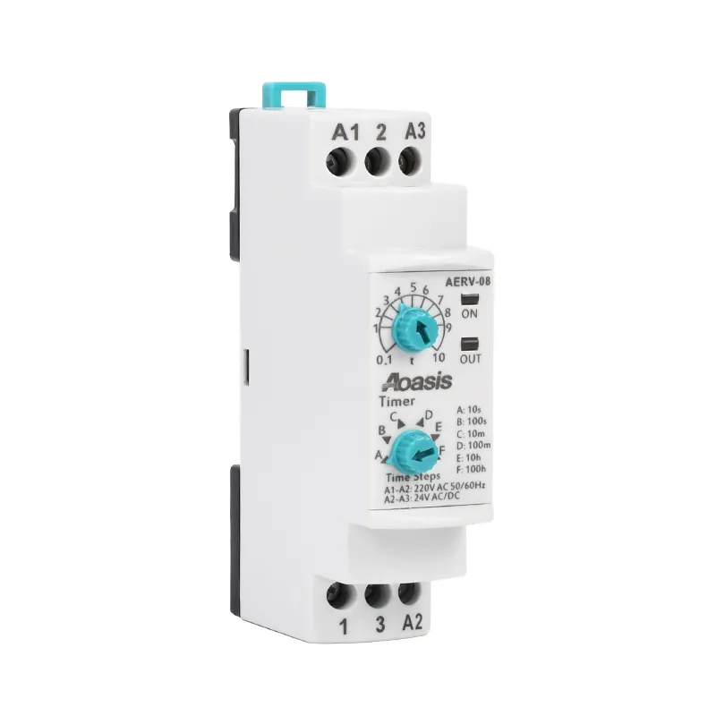 AOASIS AERV-08 150V-260V AC güç röleleri elektrikli röle elektronik ayarlanabilir gecikme süresi röle