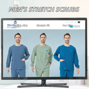 Tenues Médicales Unisexe en Polyester Spandex Extensible 4 Directions, Tissées, Écologiques, Respirantes et Douces pour Hôpitaux et Salons de Beauté - Product Image 2