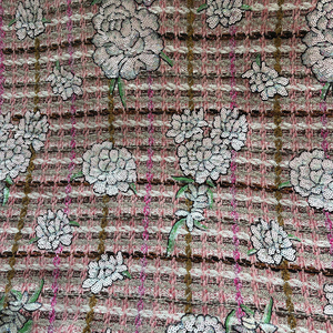 Tela de <span class=keywords><strong>Tweed</strong></span> <span class=keywords><strong>Rosa</strong></span> con Bordado de Lentejuelas Florales para Chaqueta, Falda, Bolso, Sofá y Decoración de Tapicería Textil para el Hogar - Product Image 4