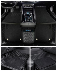 Alfombrillas de Coche de Cuero de Lujo Personalizadas de Doble Capa, Prensadas en Caliente, 9D 5D 7D, Impermeables, de 10 mm de Grosor, Juego Completo para Korando <span class=keywords><strong>Santa</strong></span> <span class=keywords><strong>Fe</strong></span> X5 Q5 - Product Image 5
