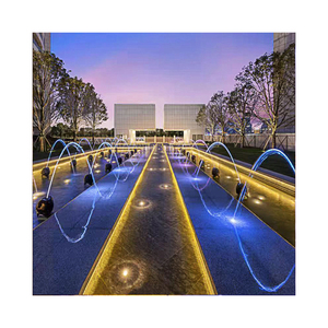 <span class=keywords><strong>Fontaine</strong></span> interactive <span class=keywords><strong>lumineuse</strong></span> d'extérieur en forme d'arche, décorée pour mariage, avec fontaines dansantes en acier inoxydable - Product Image 4