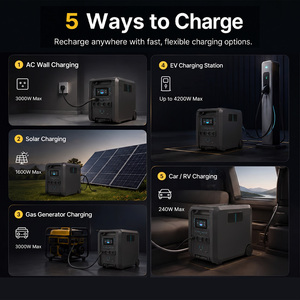Batterie LiFePO4, station d'alimentation portable 3000w, générateur solaire LiFePO4 5000w 10000w 10kW, UPS 4200W 6kW 8kW, pour la maison, le camping en plein air - Product Image 4