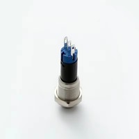 Interrupteur à bouton-poussoir sans éclairage en acier inoxydable de 10 mm (PM10H-11Z/S, CE, ROHS)