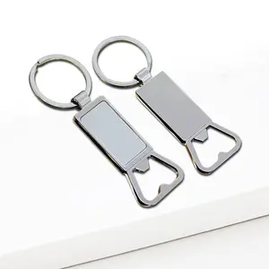 Prix usine conception personnalisée laser logo imprimé logo métal alliage de zinc décapsuleur porte-clés porte-clés