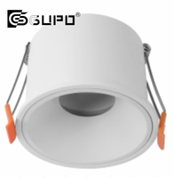 GUPO - Carcasa Empotrable para Downlight en Blanco Cobre, Negro Perla, Borde Estrecho, Antideslumbrante, Apertura Frontal, Marco para MR16 GU10