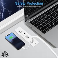 Weiße Möbel-Schubladeneinbau-Steckdosenleiste 20W PD USB-C 18W QC3.0 USB-A Unterputz-Steckdose für Konferenztisch-Steckdosen