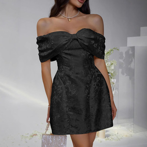 Venta al por mayor de las mujeres de verano del partido vestido de noche de Color sólido Sexy sin espalda pajarita vestido de tubo - Product Image 4