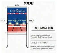 Planche d'entraînement de pickleball, plaque de rebond à angle réglable pour l'entraînement individuel, équipement de pickleball intérieur/extérieur