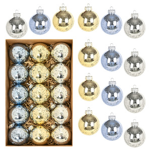 <b>Christmas</b> 8Cm <b>Boxed</b> <b>Christmas</b> Ball Hanging Decoration Electroplated Irregular Plastic Balls Cute <b>Christmas</b> Tree Decoration - Product Image 3