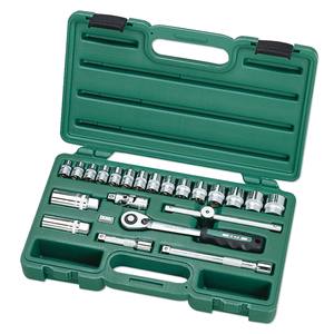 Juego de 22 Llaves de Tubo Profundas de 3/8 Pulgadas, Tamaños Métricos, Acero CR-V, Kit de Herramientas Manuales para Mecánicos de Automóviles - Product Image 1