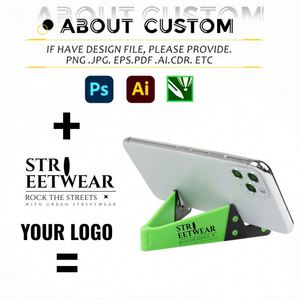 Custom LOGO <b>Tablet</b> <b>Stand</b> Promotion Gifts Universal Lazy Mobile V Shape Phone Holder Plastic Lazy Mobile Phone Pad Holder - Product Image 2