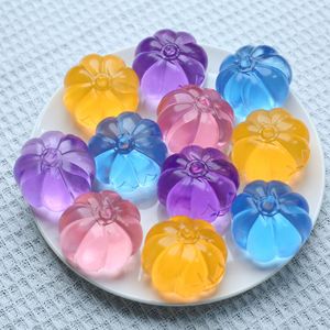 Halloween Vibe Pumpkin Squeeze Toy, Transparent <b>Jelly</b> Texture Stress Relief Toy, Small Gift for Holiday Events - Product Image 1