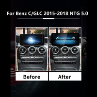 CARUPEZ Radio de Auto Android de 12.3 Pulgadas con GPS, CarPlay, Android Auto, Cámara de Reversa, Soporte para Tarjeta SD para Mercedes-Benz C/GLC NTG5.0-1 Año