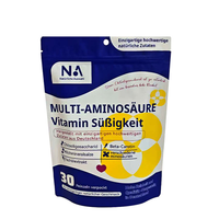Sachet refermable personnalisé écologique de qualité alimentaire imprimé en héliogravure pour l'emballage de poudre de suppléments vitaminiques