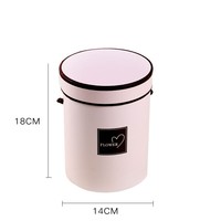 Nouvelle boîte d'emballage d'arrangement de fleur de seau de câlin petite boîte de fleur ronde de Style européen avec poignée