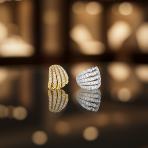 Orecchini di Diamanti E3172 in Oro per Donna, Lussuosi con Taglio Brillante Rotondo, Colore G Naturale, Gioielli Raffinati - Product Image 2