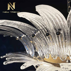 Lampe pendante menée en verre de lustre de salle de banquet de villa de hall d'hôtel fait sur commande d'intérieur de conception de luxe - Product Image 6