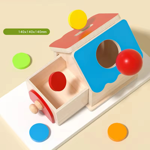 Caja de monedas Montessori Unisex, forma de juguete, bola educativa a juego, caja de gota 2 en 1, material didáctico para niños - Product Image 4