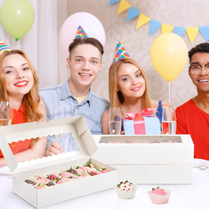 Boîtes de boulangerie biodégradables avec lamination mate, à ouverture automatique, pour friandises, collations, fraises enrobées de chocolat, bombes de chocolat chaud - Product Image 6