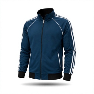 Conjunto Deportivo Azul Marino para Hombre, Chaqueta con Cierre Completo y Pantalones, 100% Algodón, Ligero, Corte Regular, Transpirable, Estilo Deportivo, Ropa de Invierno - Product Image 2