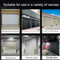 Porte de garage automatique en aluminium, sans cadre, avec volet roulant en verre plein, anti-effraction, moderne et luxueuse, sur mesure