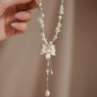 Collier pendentif croix gothique, collier ras du cou à franges multicouches pour femmes, style grunge audacieux