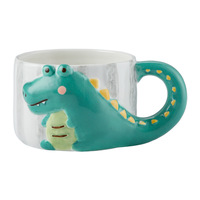 Vente en gros 380ml Cartoon Crocodile Tasse en céramique-Tasse de voyage design animal de grande capacité pour les fêtes et la maison