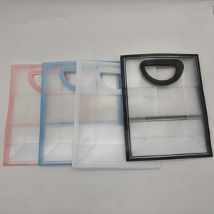 Thickened PP Plastic Gift <b>Bag</b> <b>Transparent</b> Frosted Handbag PP Plastic Frosted <b>Transparent</b> Tote Shopping <b>Bags</b> Square Bottom <b>Bag</b> - Product Image 5