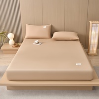 Drap-housse de luxe pour hôtel, style américain, 100 % polyester, double brossé, tricoté, imprimé 3D, 200 fils, écologique, vente en gros